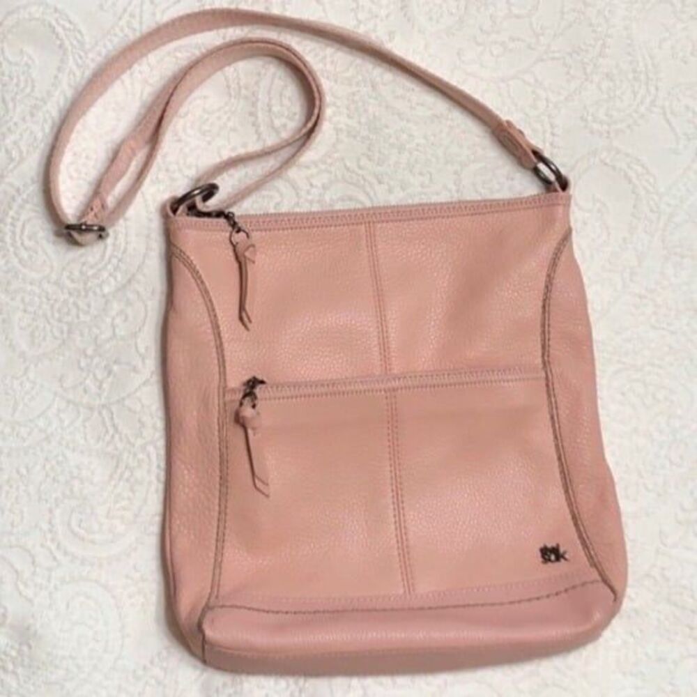 The Sak Leather Crossbody Purse Rose Pink